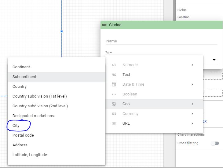 Campo City en Google Data Studio